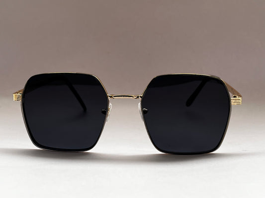 GOLDEN TRIM BLACK CLASSIC SUNGLASSES