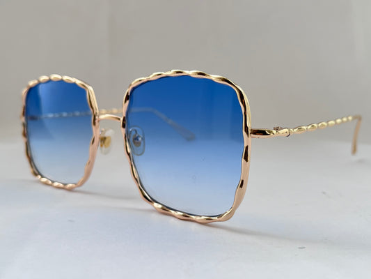 GOLDEN TWIST BLUE GRADIENT LUXE SHADES