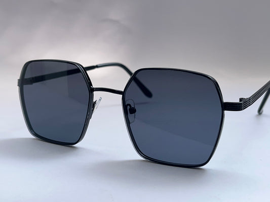 BLACK CLASSIC UNISEX SQUARE SUNGLASSES