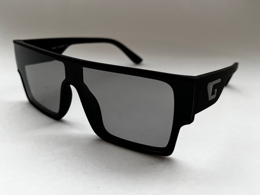 LIGHT LENS STRAIGHT TOP BLACK BOMBER SHADES