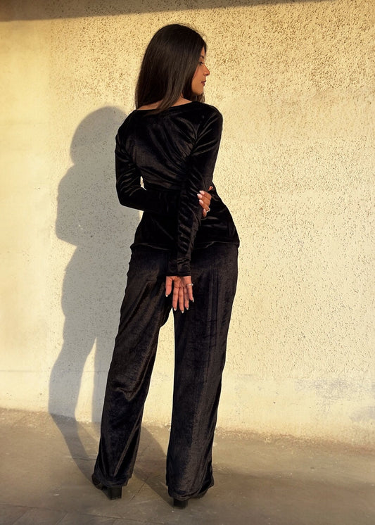 SHADOW l BLACK VELVET CO-ORD SET