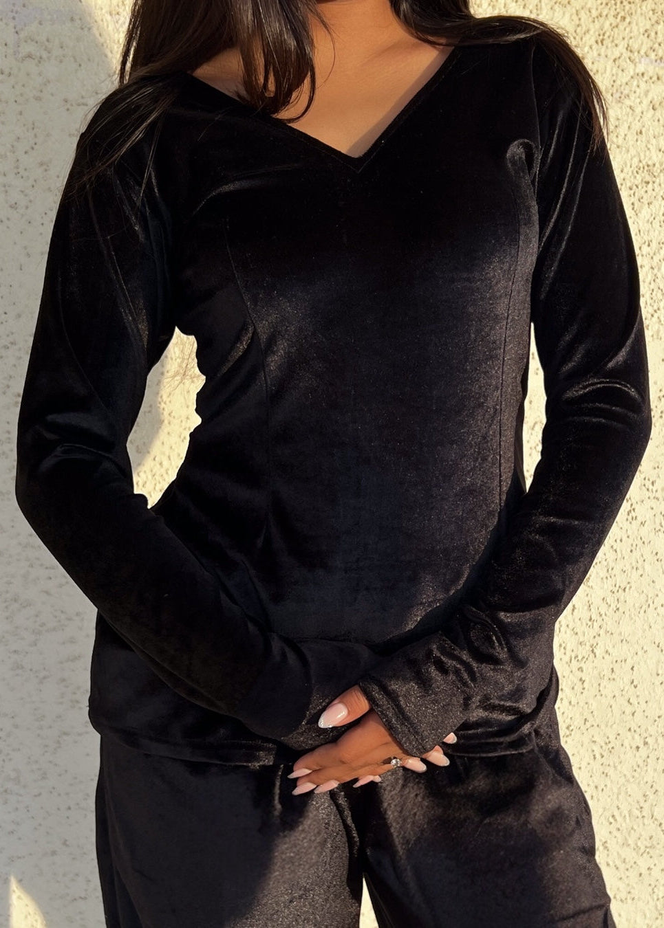 SHADOW l BLACK VELVET CO-ORD SET