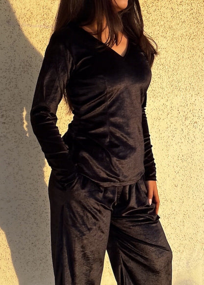 SHADOW l BLACK VELVET CO-ORD SET