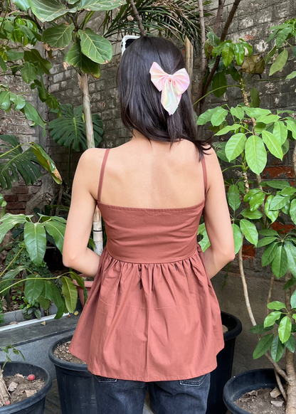 MILA TOP [neutral brown]