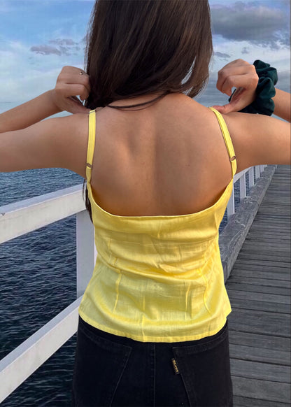 CHLOE TOP {Lemon Yellow}