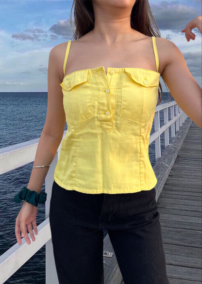 CHLOE TOP {Lemon Yellow}