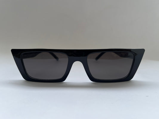 Black sunglasses with dark lenses 