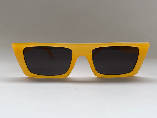 LIMBO YELLOW FROSTED STRAIGHT SUNGLASSES